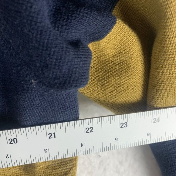 J. Crew Sweater Women Medium Blue Striped Wool Cotton Long Sleeve Cardigan 7654 - Picture 6 of 8